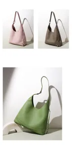 Vue détaillée du sac porté épaule souple en cuir, mettant en valeur sa texture et son style.