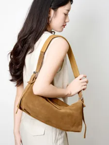 Borsa a Tracolla in Vera Pelle da Donna Retro Casual Borsa a Mano di Lusso per Commuter Alta Qualità