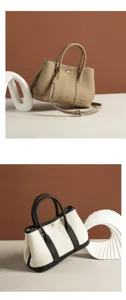 Elegante bolso de mano de cuero para mujer bolso de hombro estilo diseñador de lujo