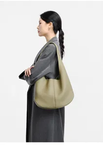 Women leather hobo shoulder bag casual minimalist underarm bag stylish commuter daily handbag