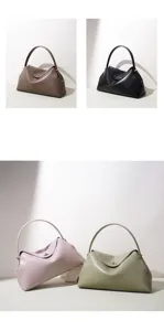Sac à main élégant en cuir pour femme, sac porté épaule style coussin de luxe chic.