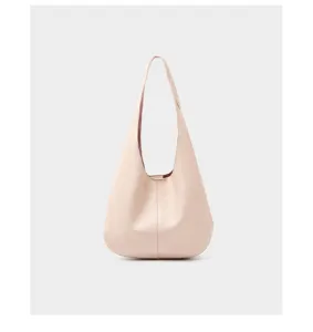 Elegant pink cowhide leather underarm shoulder bag for women, perfect for daily casual commuting.