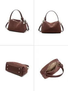 Brown suede women shoulder bag large capacity casual handbag stylish crossbody bag top handle
