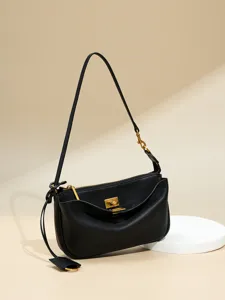 Niche Design Genuine Cowhide Leather Underarm Bag Women Commuter Casual Single Shoulder Crossbody Bag Fashion Handbag