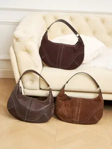 Classica borsa a tracolla hobo in pelle casual versatile moda borsa a mano per donne