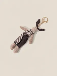 Mignon lapin en peluche porte-clés miniature adorable poupée sac pendentif jouet doux