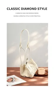Woven leather shoulder bag, premium genuine cowhide daily commute handbag, stylish.