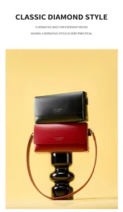 Minimalist genuine leather chain shoulder bag classic square crossbody handbag for women new