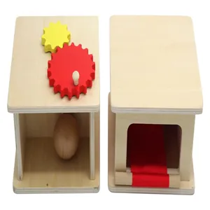 Wooden Montessori early education toy gear set for hand-eye coordination training