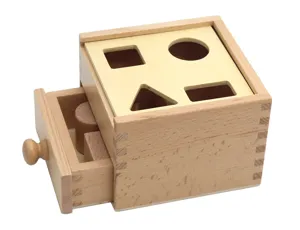 Montessori Holz Sortierbox Lernspielzeug mit Schublade fur fruhe Kindheit Fruhfoerderung.
