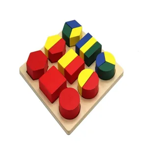 Holz geometrische Form Sortierung Puzzle Brett für Kinder früh Mathe lernen und Bildung.