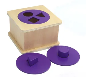 Holz Formensortierbox Spielzeug für frühe Kindererziehung und kognitives Lernen.
