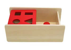 Montessori wooden shape sorting box early education toy for toddlers and babies geometry learning.