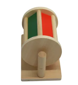 Wooden Montessori Rolling Drum Color Cognition Educational Toy Sensory Wooden Toy Detail View