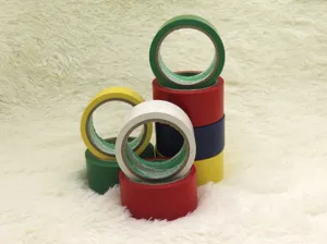 Colorful PVC adhesive tape rolls set, durable electrical and warning floor marking tape.