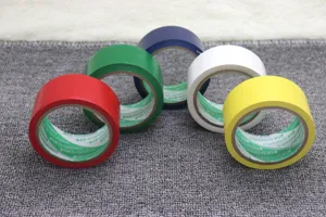 Colorful warning tape for kindergarten walking lines and floor marking, durable PVC material.