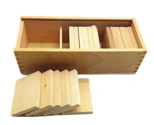 Montessori wooden weight board sensory educational toy for kids learning and cognitive development.