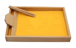Montessori Wooden Sand Tray Handwriting Early Education Toy for Children Learning Skills