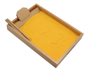 Montessori wooden sand tracing tray early education toy for kids hand writing learning