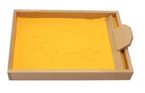 Montessori wooden sand tracing tray early education toy for kids hand eye coordination learn