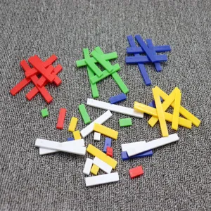 Detail view of Montessori math counting sticks and colorful educational learning toys for kids.