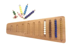 Set di giocattoli per scale con perline colorate Montessori per l'apprendimento della matematica.
