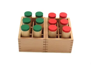 Montessori sensory sound cylinders wooden educational toy early learning toy for kids training