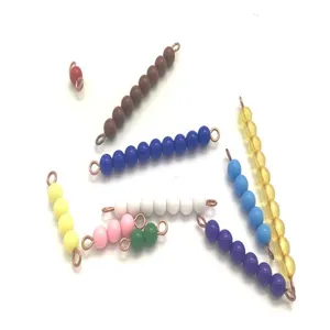 Barre di perline colorate Montessori per l'educazione della prima infanzia, giocattoli didattici.