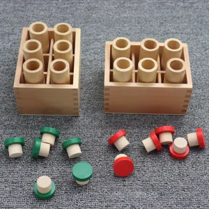Montessori sensory sound cylinders wooden toy early education learning educational set