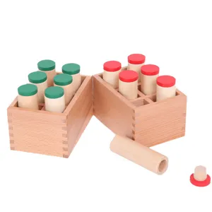 Montessori sensory educational toy wooden sound cylinders learning toy for kids early education