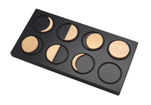 Montessori wooden moon phase puzzle toy for kids early education and science learning.