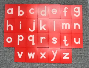 Montessori wooden lowercase alphabet cards early education learning toys for kids toddlers a to z