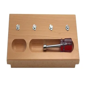 Montessori wooden screw driver board toy for kids hand eye coordination training detail