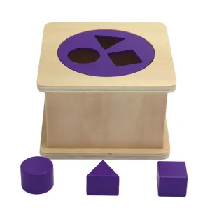 Hölzernes Baby Frühpädagogik Geometrische Form Sortierung Passende Kognitive Box Montessori Hand-Auge-Koordination Lernspielzeug