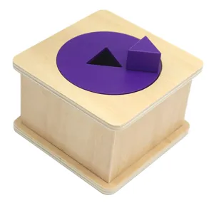 Holz Formensortierer Spielzeug für Kleinkinder, frühe Bildung geometrische Steckbox.