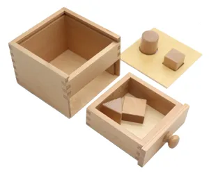 Montessori Holz geometrische Form Sortierbox Baby fruehe Bildung Lernspielzeug Set.