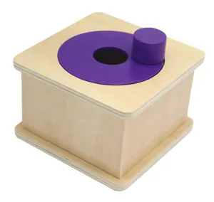 Holz Steckspielzeug Box Detailansicht, Montessori Lernspielzeug Früherziehung für Kinder.