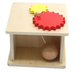 Wooden Montessori early educational toy, children hand-eye coordination training gear toy.