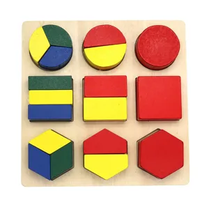 Hölzernes Pädagogisches Geometrisches Formzerlegungs Puzzle Spielzeug Montessori Mathe Lern Kognitions Brett Für Kinder