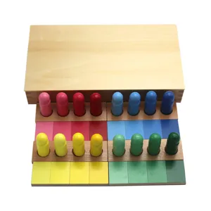 Montessori wooden color matching toy sensory early education learning board game for kids.