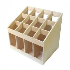 Wooden Montessori rug rack storage cabinet multi-compartment organizing shelf for classroom.