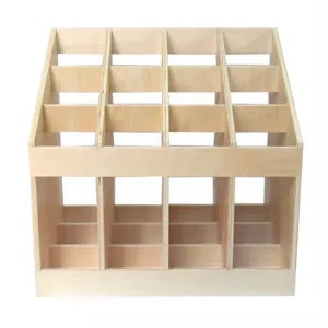 Wooden Montessori Rug Rack Multi-Compartment Storage Cabinet for Early Education Classrooms
