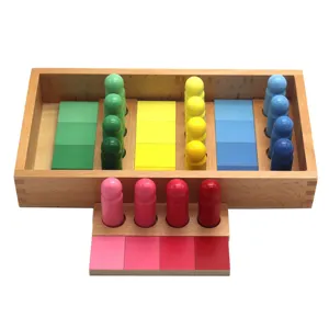 Montessori wooden color matching game sensory toy with color tablets for kids learning