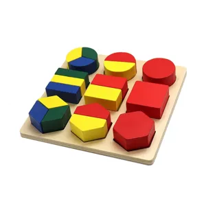 Holz Montessori Mathe Geometrische Form Sortierspielzeug Bruchteil Puzzle Brett für Kinder lernen.