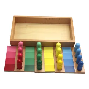 Montessori wooden color matching sorting toy set early education sensory learning board