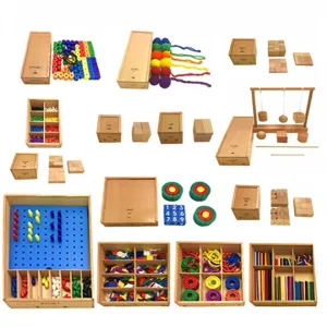 Froebel Gifts GABE Educational Wooden Building Blocks Toy Set Kindergarten Early Learning Montessori Toys for Children