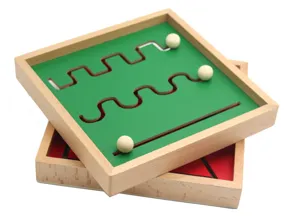 Montessori wooden handwriting tracking toy for toddlers hand-eye coordination training detail.