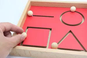 Montessori wooden shape matching sorting toy hand eye coordination educational toy for kids