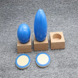 Montessori wooden geometric shape sensory toy early education matching sorting block set