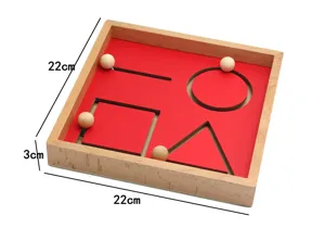 Wooden Montessori early education shape tracking toy, hand-eye coordination training tool.